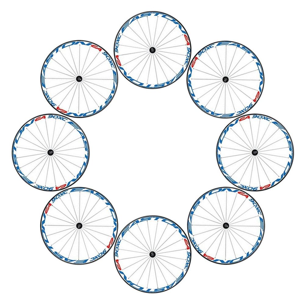 Scakbyer Reflective Stickers for Bike Wheel, 8PCS Safety Night Riding Bicycle Reflector Tape Decal Set - Blue + Red