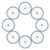 Scakbyer Reflective Stickers for Bike Wheel, 8PCS Safety Night Riding Bicycle Reflector Tape Decal Set - Blue + Red view 1