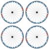 Scakbyer Reflective Stickers for Bike Wheel, 8PCS Safety Night Riding Bicycle Reflector Tape Decal Set - Blue + Red view 3