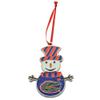 Florida Gators Snowman Metal Christmas Ornament view 1