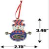 Florida Gators Snowman Metal Christmas Ornament view 2