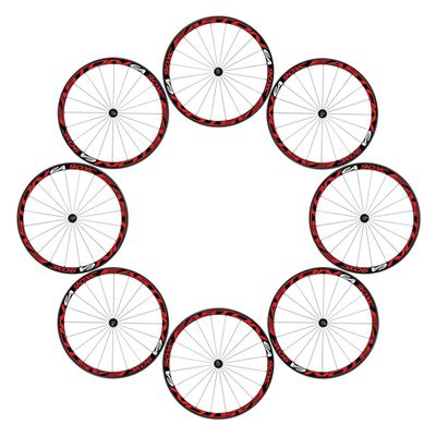 Scakbyer Reflective Stickers for Bike Wheel, 8PCS Safety Night Riding Bicycle Reflector Tape Decal Set - Red + White