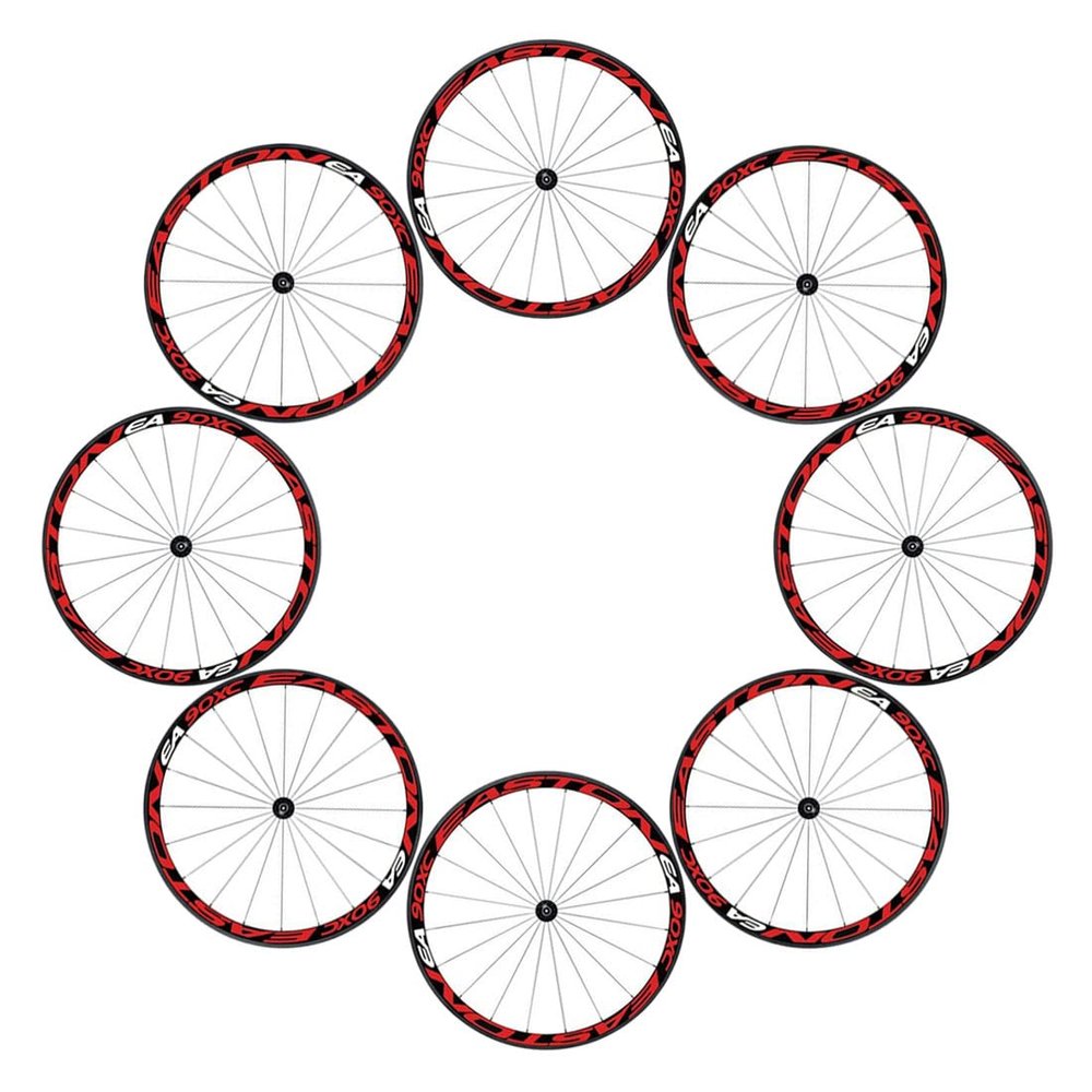 Scakbyer Reflective Stickers for Bike Wheel, 8PCS Safety Night Riding Bicycle Reflector Tape Decal Set - Red + White