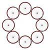 Scakbyer Reflective Stickers for Bike Wheel, 8PCS Safety Night Riding Bicycle Reflector Tape Decal Set - Red + White view 1