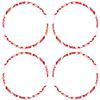 Scakbyer Reflective Stickers for Bike Wheel, 8PCS Safety Night Riding Bicycle Reflector Tape Decal Set - Red + White view 2