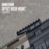 Monstrum Shrapnel Offset Picatinny Riser Mount with Recoil Stop Base | 8 Slot 3.5 inch | Low Profile view 2