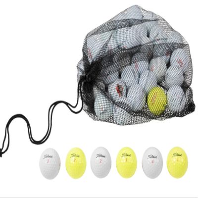 Clean Green Golf Balls Recycled & Used Golf Balls for Titleist Trufeel Yellow Golf Balls Mix - Includes Mesh Bag and Used Truefeel Golf Balls (48)