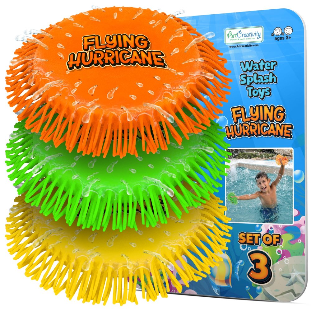 ArtCreativity Soft Water Frisbees for Kids, Soft Sports Discs (3 Pack), Beach Water Toys & Swimming Pool Toys for Kids, Backyard Fun Toy & Outdoor Summer Games, Birthday Gifts for Boys & Girls