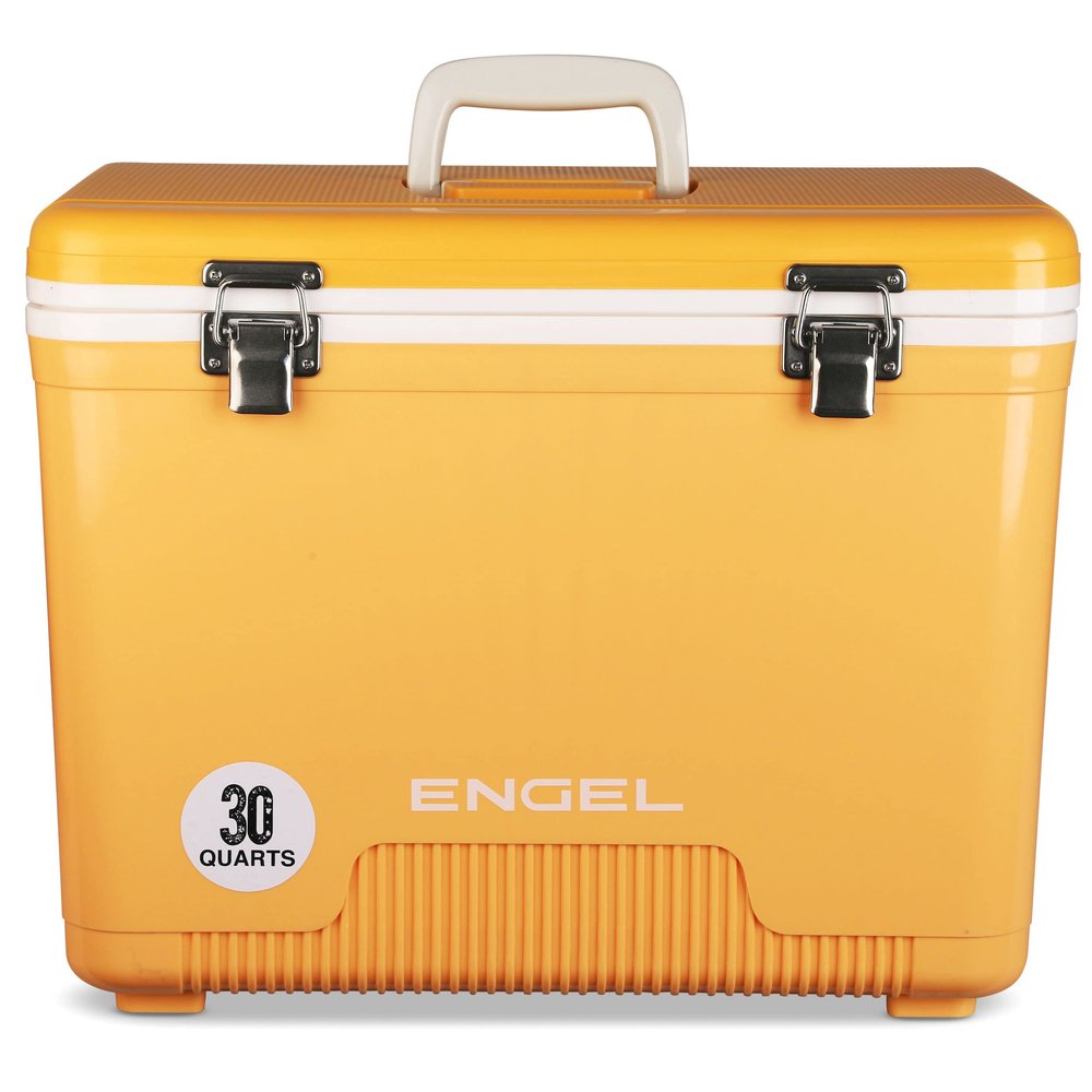 Engel UC30 30qt Leak-Proof, Air Tight, Drybox Cooler and Hard Shell Lunchbox for Men and Women in Iced Mango