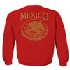 0514. Hecho En Mexico Mexican Flag Coat of Arms Escudo Mexicano 5 Mayo Men's Crewneck Sweatshirt (Red, X-Large) view 3