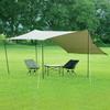 BUNDOK BDK-21O Mini Hexagon Tarp, Khaki, Approx. 16.9 x 138.4 inches (430 x 350 cm), Includes 2 Poles view 2