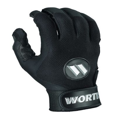 Worth | PRO Slowpitch Softball Batting Gloves | Adult Medium | Black