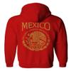 0514. Hecho En Mexico Mexican Flag Coat of Arms Escudo Mexicano 5 Mayo Sweatshirt Pullover Hoodie (RED, Large) view 3