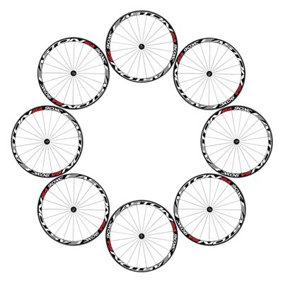 Scakbyer Reflective Stickers for Bike Wheel, 8PCS Safety Night Riding Bicycle Reflector Tape Decal Set - White + Red