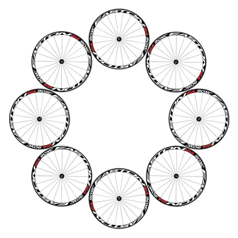 Scakbyer Reflective Stickers for Bike Wheel, 8PCS Safety Night Riding Bicycle Reflector Tape Decal Set - White + Red