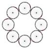 Scakbyer Reflective Stickers for Bike Wheel, 8PCS Safety Night Riding Bicycle Reflector Tape Decal Set - White + Red view 1