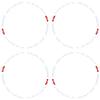 Scakbyer Reflective Stickers for Bike Wheel, 8PCS Safety Night Riding Bicycle Reflector Tape Decal Set - White + Red view 2