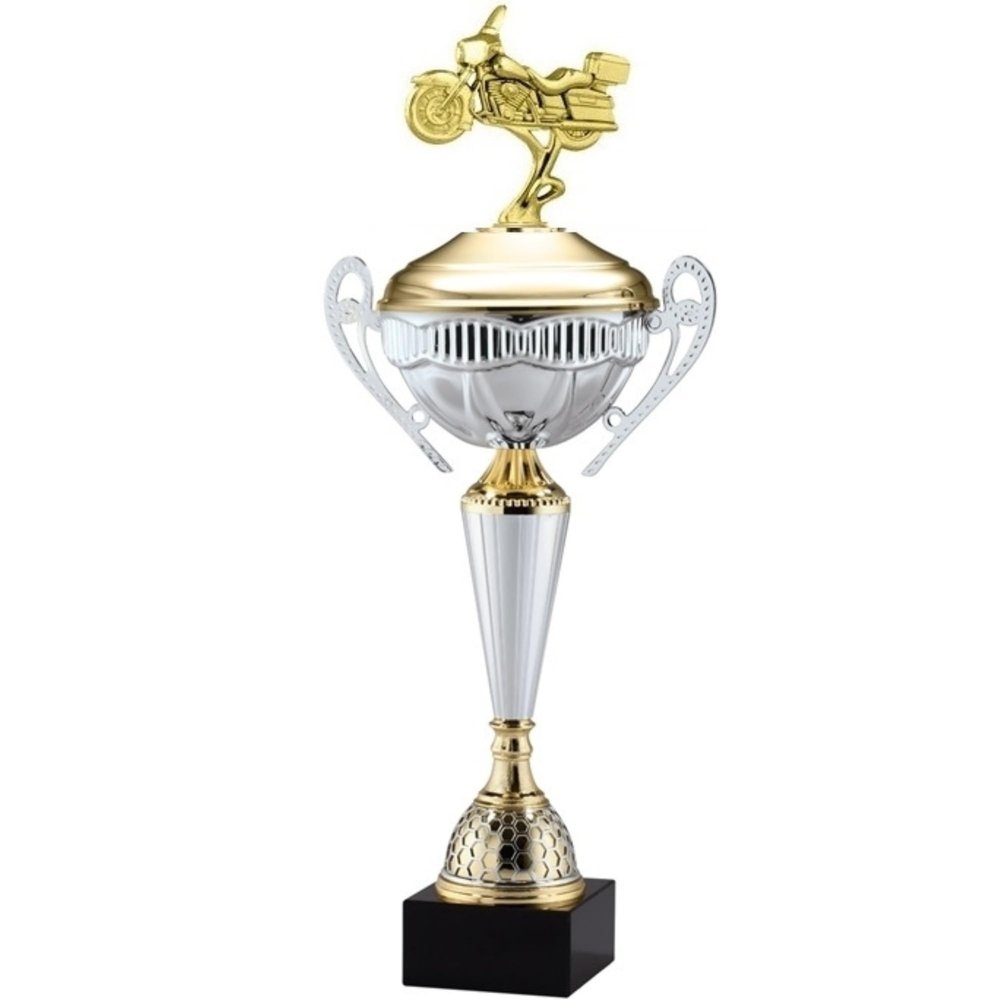 Same Day Awards Touring Motorcycle Trophy Cup  21 Inch Polaris Cup  Custom Engraved Motorcycle Racing Award with Marble Base for Biker Recognition Dirt Bike and Motocross Championships