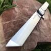 Pocket Folding Knife w/Titanium Handle for EDC, D2 Steel Tanto Blade (Tatsu Standard Blue) view 3