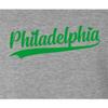 Go All Out Small Athletic Heather Mens City of Philadelphia Pennsylvania Fashion Script Long Sleeve T-Shirt view 3