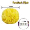 Hooshing 2PCS Yellow Pom Poms Cheerleading with Baton Handle for Team Spirit Sports Dance Cheering Kids Adults view 2