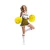 Hooshing 2PCS Yellow Pom Poms Cheerleading with Baton Handle for Team Spirit Sports Dance Cheering Kids Adults view 3
