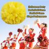 Hooshing 2PCS Yellow Pom Poms Cheerleading with Baton Handle for Team Spirit Sports Dance Cheering Kids Adults view 4