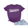 5X-Large Purple Mens City of Philadelphia Pennsylvania Fashion Script T-Shirt view 1
