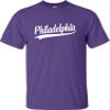 5X-Large Purple Mens City of Philadelphia Pennsylvania Fashion Script T-Shirt view 3