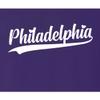 5X-Large Purple Mens City of Philadelphia Pennsylvania Fashion Script T-Shirt view 4