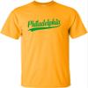 5X-Large Gold Mens City of Philadelphia Pennsylvania Fashion Script T-Shirt view 3