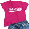 Go All Out XX-Large Cyber Pink Women City of Philadelphia Pennsylvania Fashion Script T-Shirt view 1