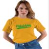 3X-Large Gold Mens City of Philadelphia Pennsylvania Fashion Script T-Shirt view 2