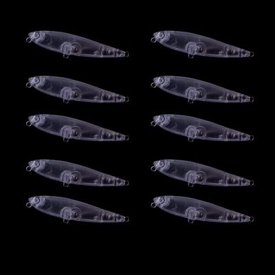 10pcs/lot Blanks Pencil Hard Bait Wobblers 5.5cm 2.5g Floating Lures For Fishing Unpainted DIY Tackle (Color : JM109 10pcs BLANKS)