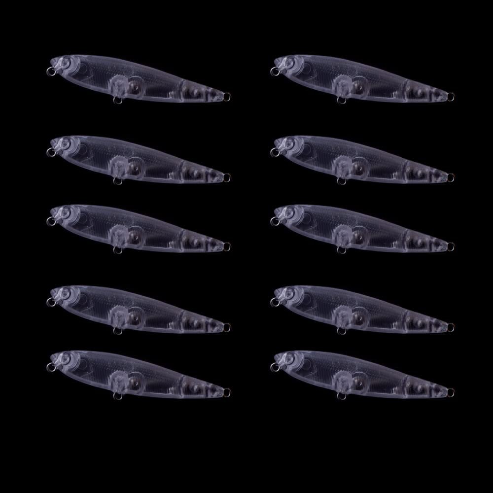 10pcs/lot Blanks Pencil Hard Bait Wobblers 5.5cm 2.5g Floating Lures For Fishing Unpainted DIY Tackle (Color : JM109 10pcs BLANKS)