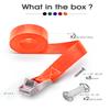 ALIENSX Cooler Tie Down Kit, Cooler Tie Down Straps for RTIC YETI Coolers, Cam Buckle Lashing Straps, Secure to Boats, Trailers, Trucks, ATVs and More, Prevent from Slipping (Orange) view 3