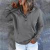 Skeleton Pumpkin Sweatshirts for Teen Girls Kangaroo Pocket Buttons Fall Winter Loose Fit Hoodies Pullover Hooded Halloween Long Sleeve Dressy Tops Sudadera view 3