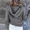 Skeleton Pumpkin Sweatshirts for Teen Girls Kangaroo Pocket Buttons Fall Winter Loose Fit Hoodies Pullover Hooded Halloween Long Sleeve Dressy Tops Sudadera view 4