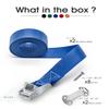 ALIENSX Cooler Tie Down Kit, Tie Down Straps for RTIC YETI Coolers, Cam Buckle Lashing Straps, Secure to Boats, Trailers, Trucks, ATVs and More, Prevent from Slipping (Blue) view 4