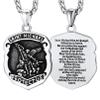 FaithHeart Saint Michael Necklace for Men Women Sturdy Stainless Steel Pendant with 22" Chain High Polish Hypoallergenic Comfort Fit Accessories view 1