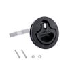 ihreesy 2 Inch Boat Flush Pull Slam Latch,Nylon Deck Hatch Latch Flush Pull Latch Boat Latches Flush Pull Slam Latch with 2 Screws and 2 Nuts for 2 Inch Hole Cutout,Black view 1