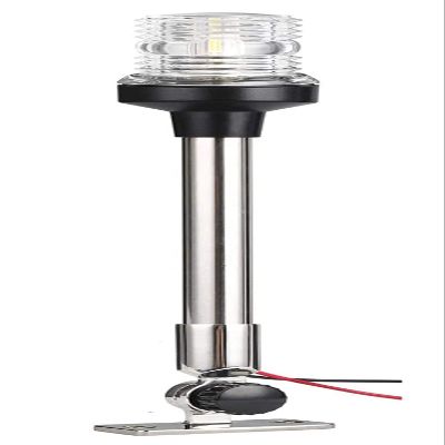 Young Marine 25 inch 3-NM Navigation Anchor Lights All Round 360 White LED with Stainless Steel Bracket, 12-24V
