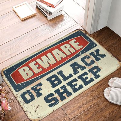 Indoor Door Mats for Front Door Beware of Black Sheep Mat Door Mats Outdoor Fall Bar for Man Cave ( Size : 40X60CM )