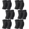 Yunsailing 6 Pairs Knee Pads for Women Men, Soft Breathable Volleyball Tactical Knee Pads Workout Protector for Basketball Football Hockey Dance Running(M Size,Black) view 1