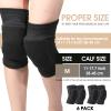 Yunsailing 6 Pairs Knee Pads for Women Men, Soft Breathable Volleyball Tactical Knee Pads Workout Protector for Basketball Football Hockey Dance Running(M Size,Black) view 2