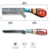 WARLOCKS CLUB Handmade Damascus Hunting Knife, 8" Fixed Blade Knife with Sheath, Full Tang Cowboy Knife, Skinning Knife, EDC Bull Cutter Knife for Outdoor Camping view 3
