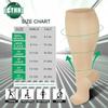 CTHH 3 Pack Wide Calf Compression Socks for Women & Men, Plus Size Knee High Stockings for Circulation Support, Nude, 3XL view 3