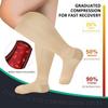 CTHH 3 Pack Wide Calf Compression Socks for Women & Men, Plus Size Knee High Stockings for Circulation Support, Nude, 3XL view 4