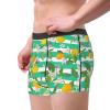 Men's Boxer Briefs Lemon Green White Stripe Underwear Trunks Soft Stretch Sport Boxer Briefs Fitness for Men Boys view 2
