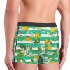 Men's Boxer Briefs Lemon Green White Stripe Underwear Trunks Soft Stretch Sport Boxer Briefs Fitness for Men Boys view 3